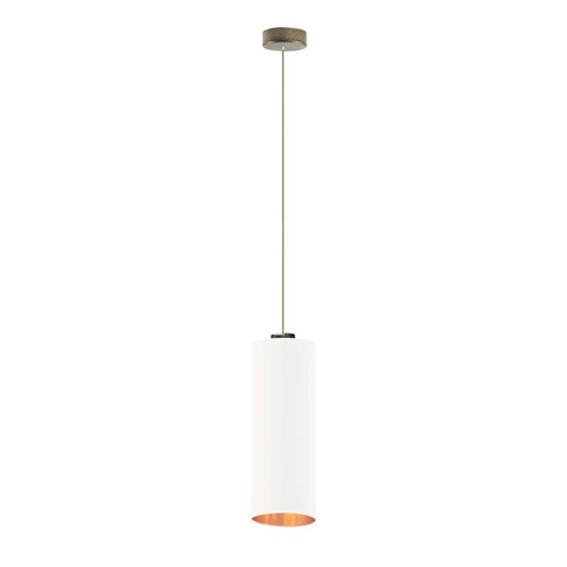 Biała lampa wisząca tuba do kuchni DENVER GOLD ze sklepu Lysne w kategorii Lampy wiszące - zdjęcie 181878475