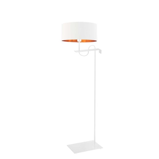 Biała lampa stojąca glamour KAMERUN GOLD ze sklepu Lysne w kategorii Lampy podłogowe - zdjęcie 181879598