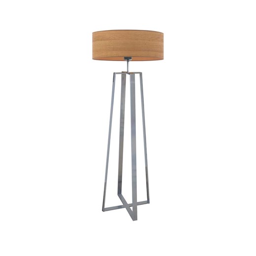 Duża lampa stojąca do salonu w kolorze srebrnym MOSS ECO ze sklepu Lysne w kategorii Lampy podłogowe - zdjęcie 181880336