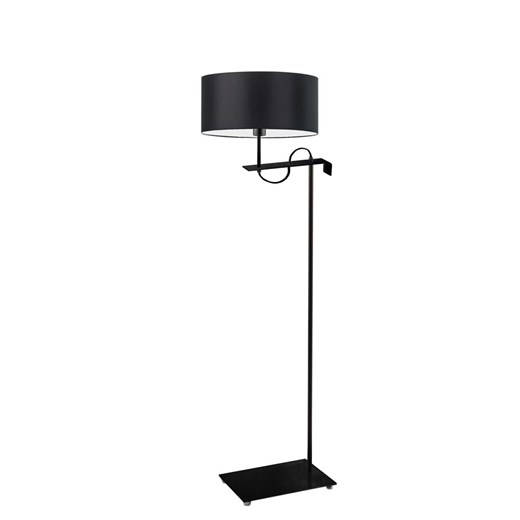 Czarna lampa podłogowa do salonu z abażurem KAMERUN ze sklepu Lysne w kategorii Lampy podłogowe - zdjęcie 181881596