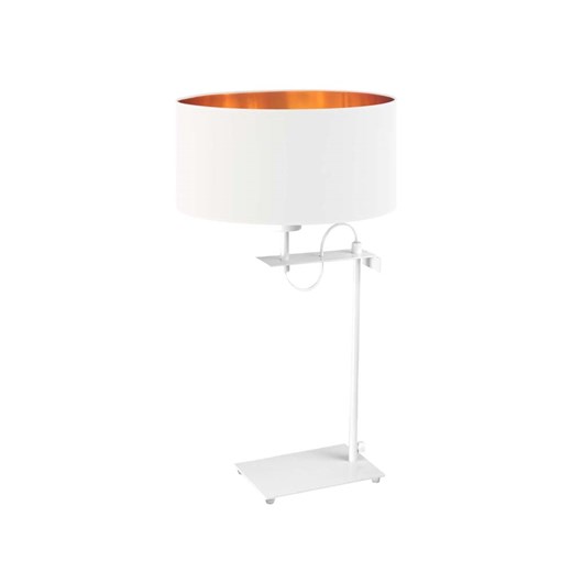 Biała lampa stołowa do salonu ALASKA GOLD z abażurem ze złotym wnętrzem ze sklepu Lysne w kategorii Lampy stołowe - zdjęcie 181881936