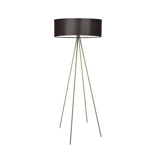 Klasyczna lampa podłogowa do salonu IBIZA z brązowym abażurem ze sklepu Lysne w kategorii Lampy podłogowe - zdjęcie 181882539