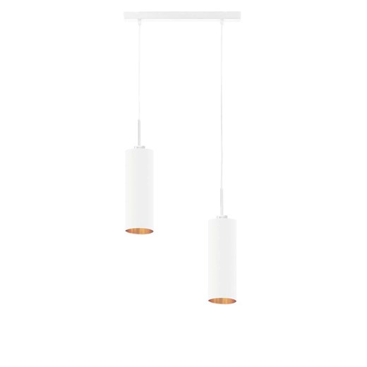 Biała podwójna lampa wisząca nad stół MADERA GOLD ze sklepu Lysne w kategorii Lampy wiszące - zdjęcie 181883248