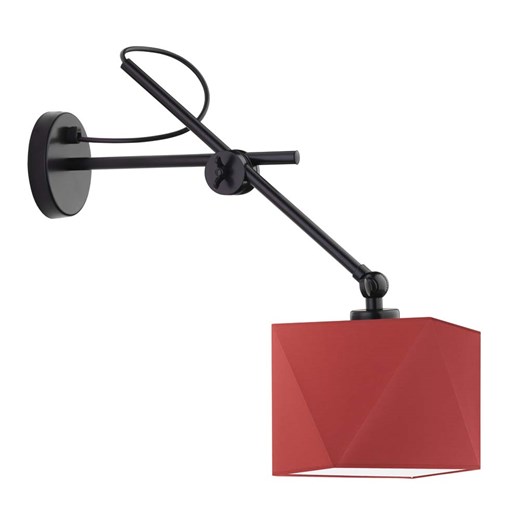 Designerska lampka ścienna z czerwonym abażurem TIRANA ze sklepu Lysne w kategorii Lampy ścienne - zdjęcie 181884179