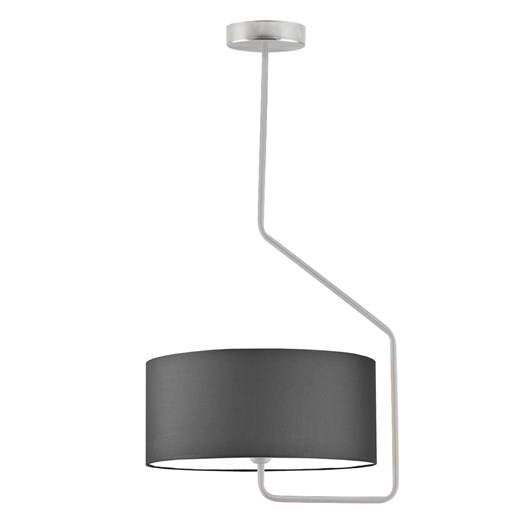 Srebrna lampa sufitowa z abażurem w kolorze grafitowym LAVRIO ze sklepu Lysne w kategorii Lampy sufitowe - zdjęcie 181884398