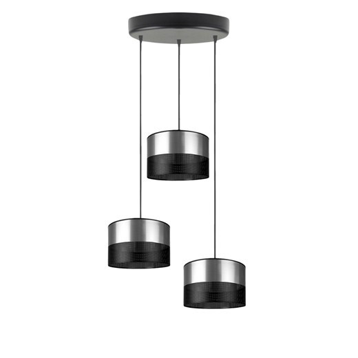 Srebrna lampa wisząca 3-punktowa do salonu w stylu glamour PUEBLO GLAM ze sklepu Lysne w kategorii Lampy wiszące - zdjęcie 181884598