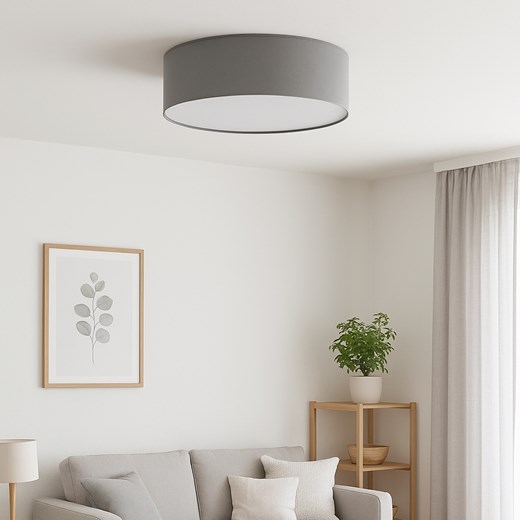 Szara lampa sufitowa do salonu DUBAJ fi - 60 cm ze sklepu Lysne w kategorii Lampy sufitowe - zdjęcie 181885639