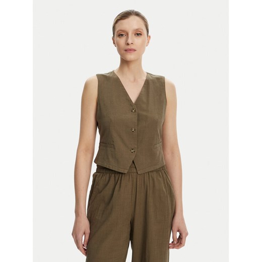 Vero Moda Kamizelka garniturowa Caia 10333795 Zielony Regular Fit ze sklepu MODIVO w kategorii Kamizelki damskie - zdjęcie 181886728