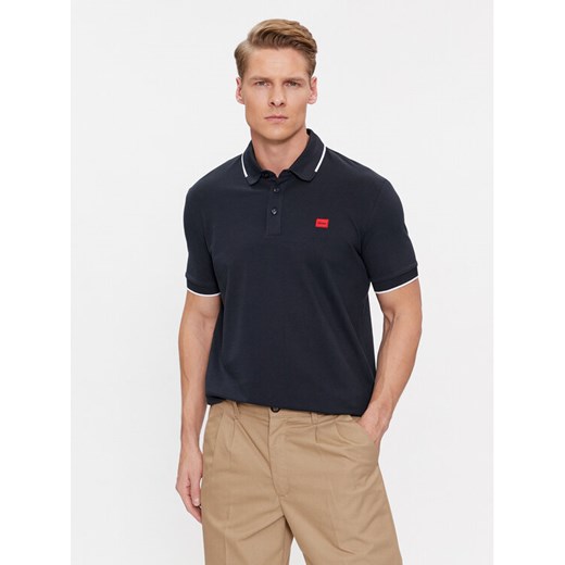 Hugo Polo Deresino232 50490775 Granatowy Slim Fit ze sklepu MODIVO w kategorii T-shirty męskie - zdjęcie 181887948