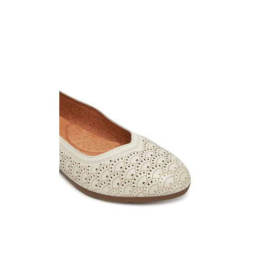 Balerinki Pikolinos casualowe beżowe bez zapięcia 