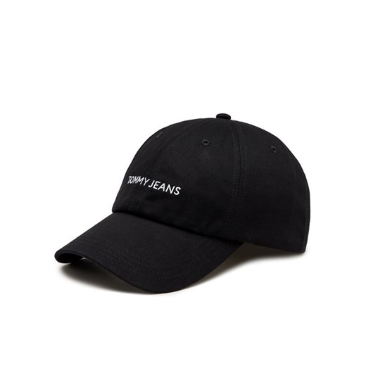 Tommy Jeans Czapka z daszkiem Linear Logo AW0AW15845 Czarny ze sklepu MODIVO w kategorii Czapki z daszkiem damskie - zdjęcie 181894328