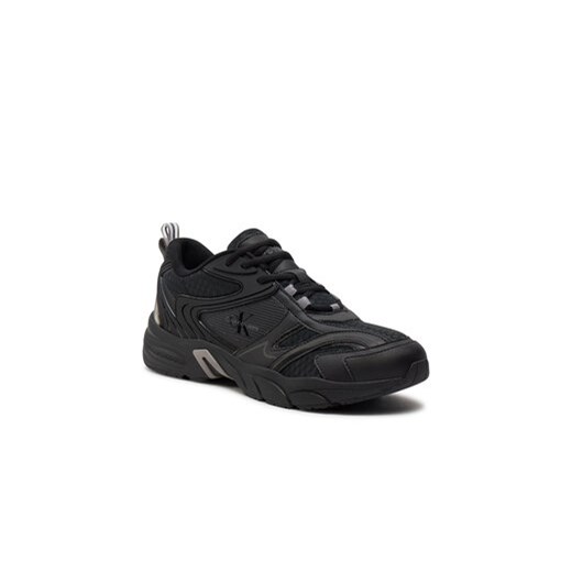 Sneakersy Calvin Klein Jeans Retro Tennis Low Mix Ml Met YM0YM00931 Czarny 42 eobuwie.pl