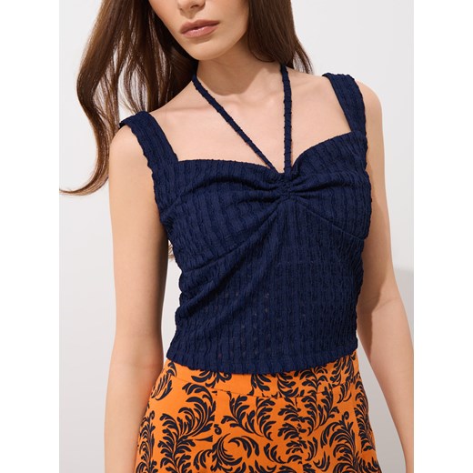 Mohito - Krótki top - granatowy Mohito S Mohito