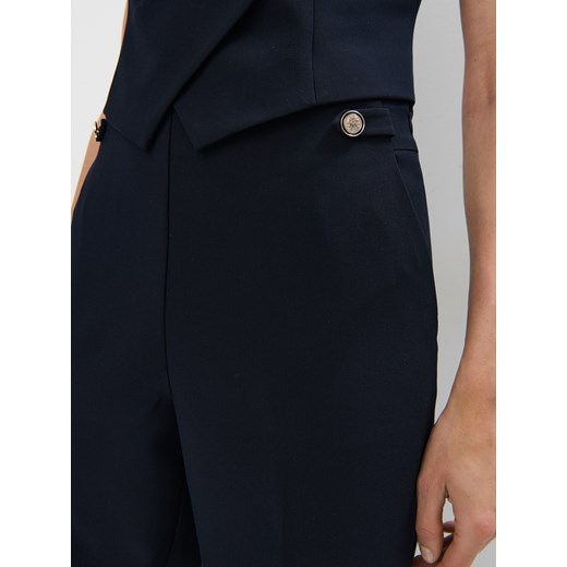 Mohito - Szerokie granatowe spodnie - granatowy Mohito 34 Mohito