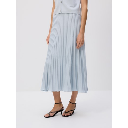 Reserved - Stukturalna spódnica midi - jasnoniebieski Reserved S Reserved