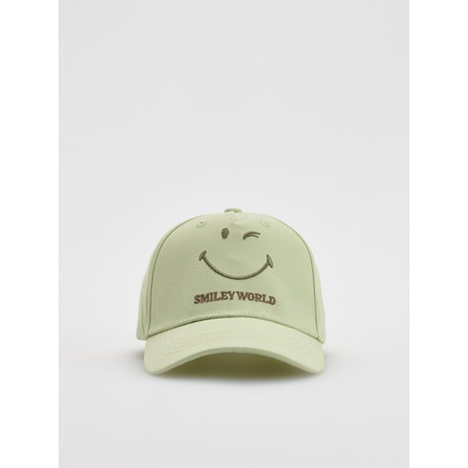 Reserved - Czapka z daszkiem SmileyWorld® - oliwkowy ze sklepu Reserved w kategorii Czapki dziecięce - zdjęcie 181912647