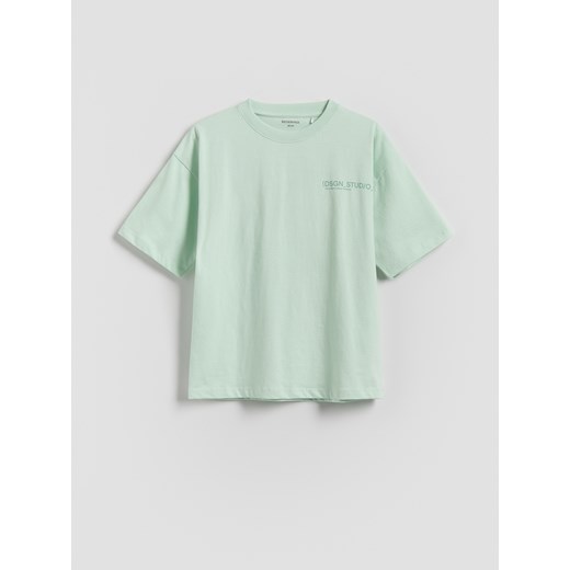 Reserved - Bawełniany t-shirt 2 pack - jasnoturkusowy Reserved 170 (13-14 lat) Reserved