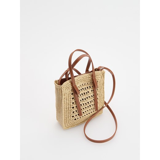 Reserved - Pleciona torebka na ramię - brązowy Reserved ONE SIZE Reserved