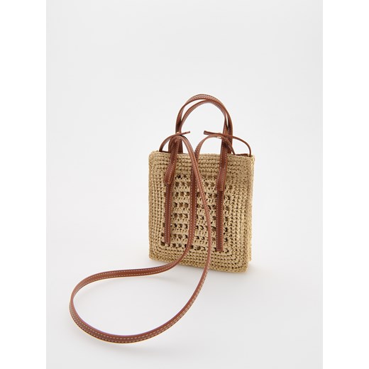 Reserved - Pleciona torebka na ramię - brązowy Reserved ONE SIZE Reserved