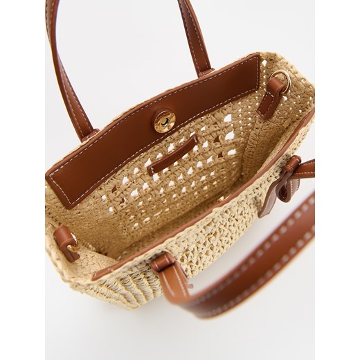 Reserved - Pleciona torebka na ramię - brązowy Reserved ONE SIZE Reserved