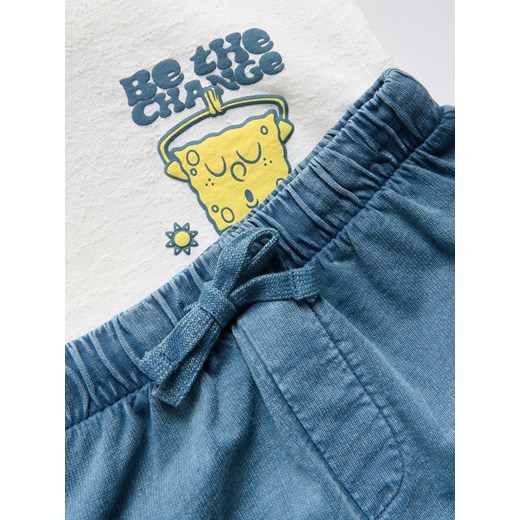 Reserved - Bawełniany komplet SpongeBob - złamana biel Reserved 5-2 lata) Reserved