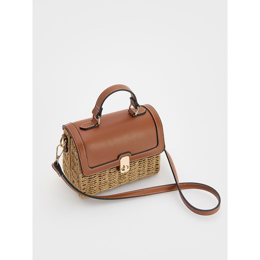 Reserved - Torebka kuferek z paskiem - brązowy Reserved ONE SIZE Reserved