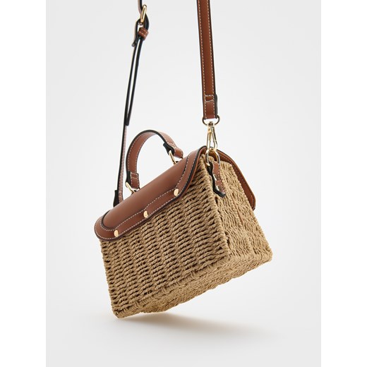 Reserved - Torebka kuferek z paskiem - brązowy Reserved ONE SIZE Reserved