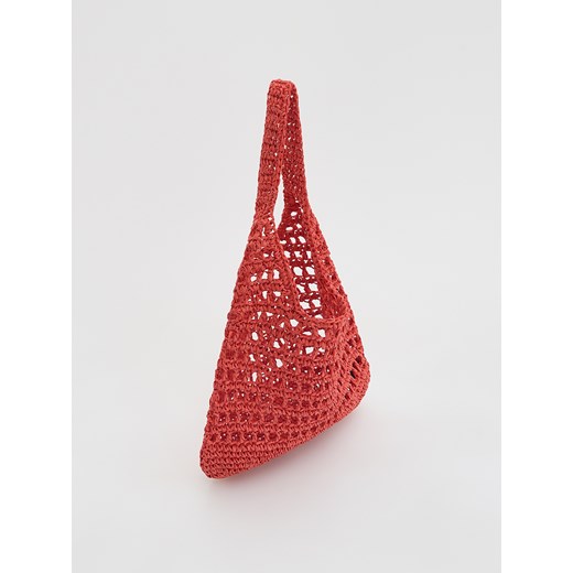 Reserved - Pleciona torebka hobo - czerwony Reserved ONE SIZE Reserved