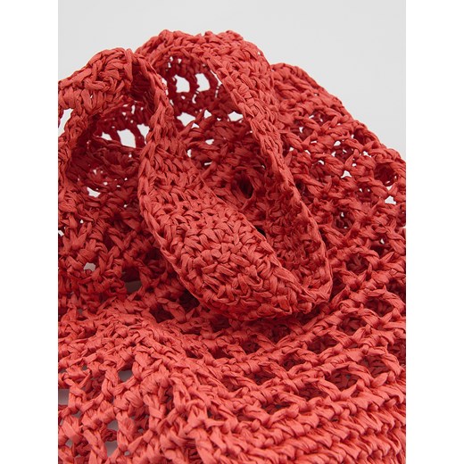 Reserved - Pleciona torebka hobo - czerwony Reserved ONE SIZE Reserved