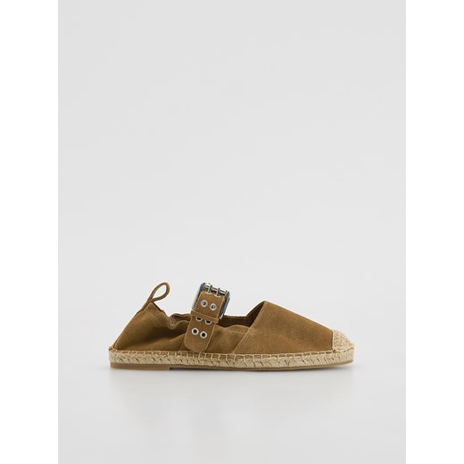 Reserved - Skórzane espadryle - beżowy ze sklepu Reserved w kategorii Espadryle damskie - zdjęcie 181914639
