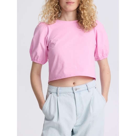 Reserved - Bluzka z wiązaniami na plecach - pastelowy róż Reserved S Reserved