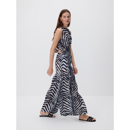 Reserved - Asymetryczny top z modalem - wielobarwny Reserved M Reserved