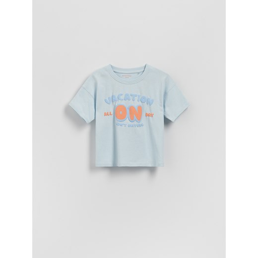 Reserved - T-shirt z nadrukiem - jasnoniebieski ze sklepu Reserved w kategorii T-shirty chłopięce - zdjęcie 181915065