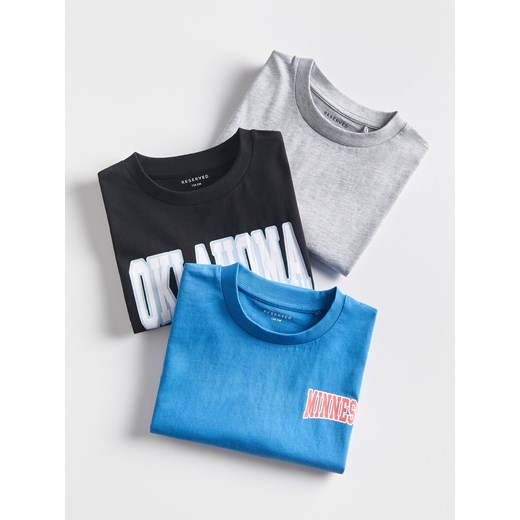 Reserved - Longlseeve 3 pack - niebieski ze sklepu Reserved w kategorii T-shirty chłopięce - zdjęcie 181915897