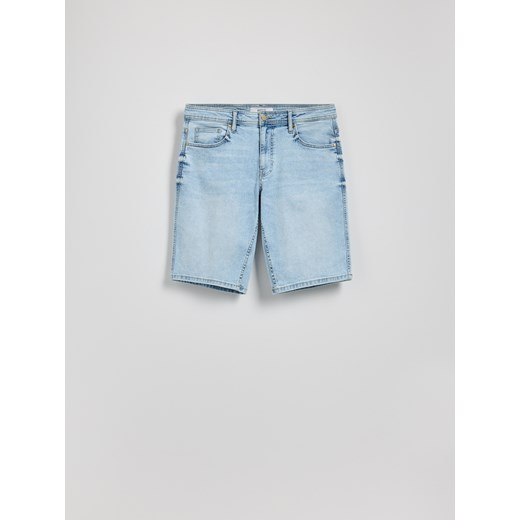 Reserved - Jeansowe szorty slim fit - niebieski ze sklepu Reserved w kategorii Spodenki męskie - zdjęcie 181915955