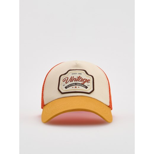 Reserved - Czapka trucker z naszywką - miedziany ze sklepu Reserved w kategorii Czapki z daszkiem męskie - zdjęcie 181916476