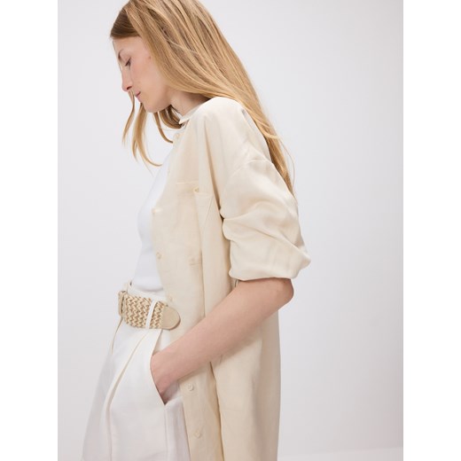 Reserved - Szorty z dodatkiem lnu - biały Reserved XXL Reserved