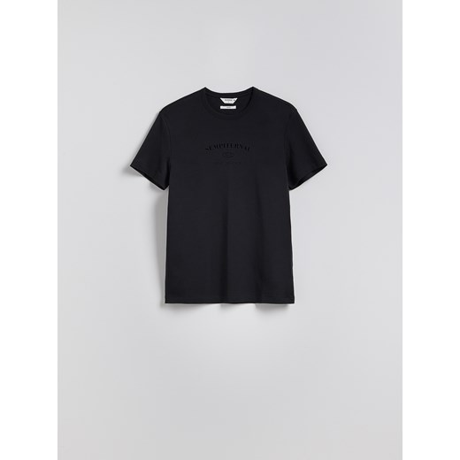 Reserved - T-shirt slim fit z nadrukiem - czarny ze sklepu Reserved w kategorii T-shirty męskie - zdjęcie 181916669