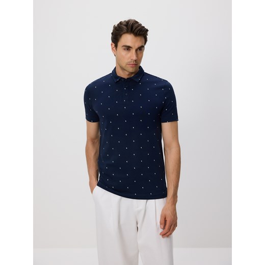 Reserved - Koszulka polo regular fit - granatowy ze sklepu Reserved w kategorii T-shirty męskie - zdjęcie 181917496