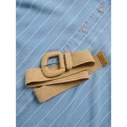 Reserved - Sukienka midi z lyocellu - niebieski Reserved XXL Reserved