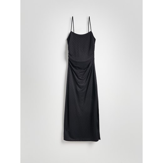 Reserved - Sukienka maxi z drapowaniem - czarny Reserved M Reserved