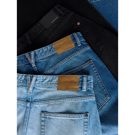 Reserved - Jeansy baggy z efektem sprania - indigo jeans ze sklepu Reserved w kategorii Jeansy męskie - zdjęcie 181919418