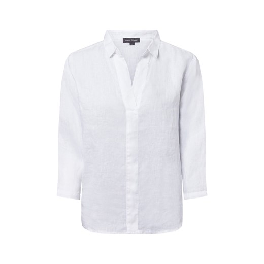 Franco Callegari Damska bluzka lniana Kobiety len écru jednolity ze sklepu vangraaf w kategorii Bluzki damskie - zdjęcie 181919587