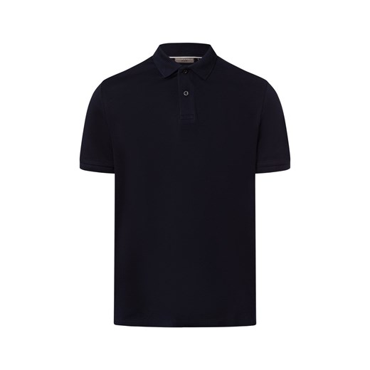 Finshley & Harding Męska koszulka polo Mężczyźni Bawełna granatowy jednolity ze sklepu vangraaf w kategorii T-shirty męskie - zdjęcie 181919617