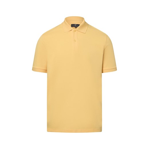 Nils Sundström Męska koszulka polo Mężczyźni Bawełna żółty jednolity ze sklepu vangraaf w kategorii T-shirty męskie - zdjęcie 181919628