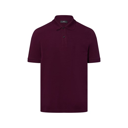 Nils Sundström Męska koszulka polo Mężczyźni Bawełna bakłażanowy jednolity ze sklepu vangraaf w kategorii T-shirty męskie - zdjęcie 181919636