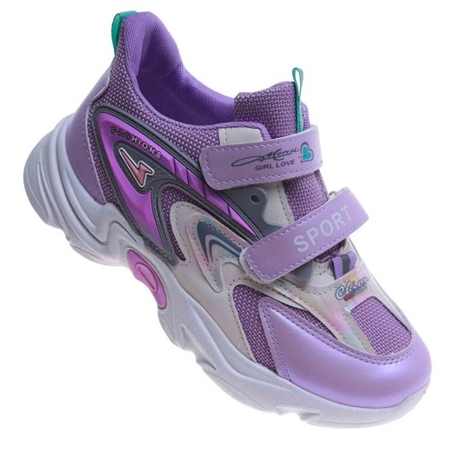 Fioletowe dziewczęce buty sneakersy /A1-2 17621 T203/ Pantofelek24 36 Pantofelek24.pl