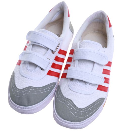 Chłopięce białe trampki halówki /G9-1 17642 T233/ ze sklepu Pantofelek24.pl w kategorii Buty sportowe dziecięce - zdjęcie 181920035