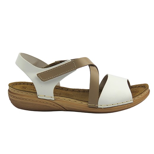 Wygodne sandały damskie Sanipur VC-01 białe ze sklepu ulubioneobuwie w kategorii Sandały damskie - zdjęcie 181920255