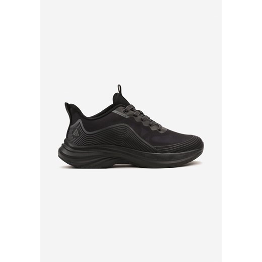 Czarne Buty Sportowe Sneakersy Ozdobione Tłoczonym Wzorem Axevia ze sklepu born2be.pl w kategorii Buty sportowe męskie - zdjęcie 181922739